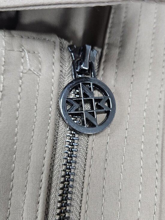 Nicole Miller Tan Leopard Removable Hood Belted Trench Soft Shell Long Coat S - Picture 13 of 16